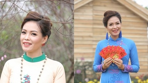 Cựu người mẫu Trần Lệ Thủy nổi bật trong tà áo dài