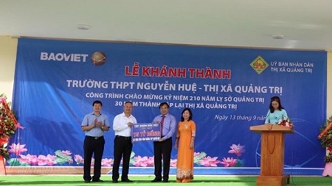 Tập đoàn Bảo Việt đồng hành cùng thế hệ trẻ Việt Nam dịp khai trường, xây dựng trường học tại Quảng Trị