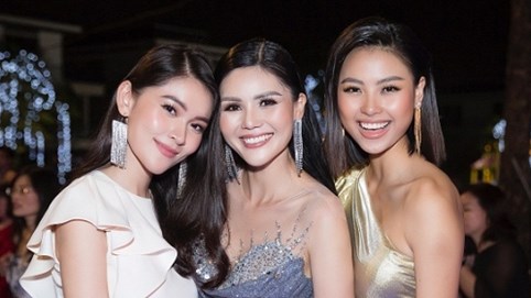 Dàn người đẹp V-biz dự tiệc của tỷ phú Hoàng Kiều