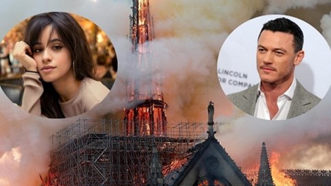 Dàn sao thế giới sốc, buồn khi Nhà thờ Đức bà Paris bốc cháy dữ dội