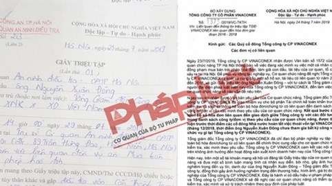 Vinaconex vội vàng thanh minh cho Tổng giám đốc Nguyễn Xuân Đông