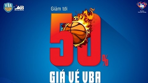 Giảm giá lên tới 50% khi mua vé Giải bóng rổ chuyên nghiệp Việt Nam 2019 qua kênh App MBBank