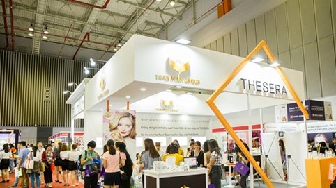 Gian hàng của Trần Minh Group nổi bật tại triển lãm Cosmobeauté VietNam 2019
