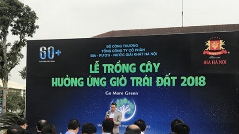 Habeco tổ chức lễ trồng cây hưởng ứng giờ trái đất 2018
