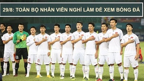 Hết lòng vì U23 Việt Nam, nhiều công ty đồng loạt cho nhân viên nghỉ làm xem bán kết ASIAD