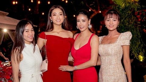 Hoa hậu Hà Kiều Anh - Lương Thùy Linh đọ dáng 