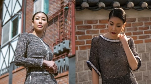 Hoa hậu Hà Kiều Anh thả dáng giữa phố cổ Hàn Quốc