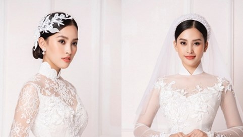 Hoa hậu Tiểu Vy e ấp hóa cô dâu xinh đẹp