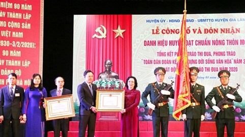 Huyện Gia Lâm đón nhận danh hiệu đạt chuẩn nông thôn mới