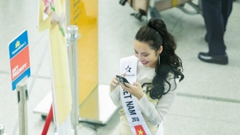 Kiko Chan ăn mặc kín đáo sang Hàn Quốc dự thi Miss Super Talent 2018