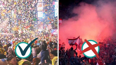 Loại pháo hoa nào được phép dùng cổ vũ bóng đá?