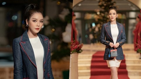 Lý Nhã Kỳ nổi bật với nguyên cây hàng hiệu