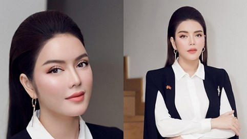 Lý Nhã Kỳ thanh lịch đón tiếp phái đoàn ngoại giao châu Âu