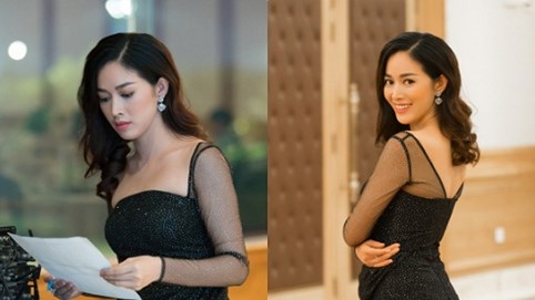 Mai Thanh Hà duyên dáng làm MC giải Golf