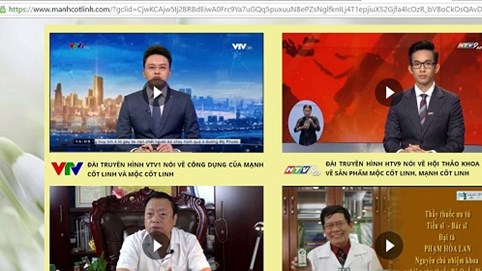 Mạnh Cốt Linh, Mộc Cốt Linh đang lợi dụng VTV để quảng cáo sai sự thật?