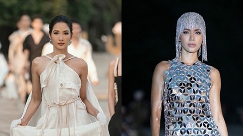 Minh Tú, Hoàng Thùy sải bước catwalk trên du thuyền sang chảnh