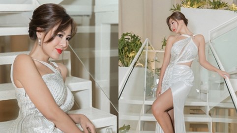 Nam Thư diện váy hở bạo, khoe chân dài miên man