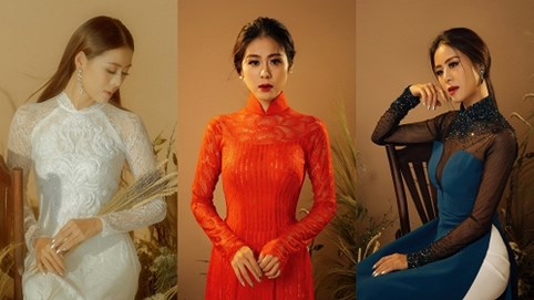 Ngẩn ngơ ngắm Nam Thư đẹp dịu dàng trong tà áo dài