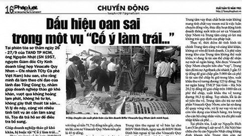 Nghi án oan sai tại Vinacafe Quy Nhơn: Không chứng minh được thất thoát, vẫn kết tội “Cố ý làm trái”!?