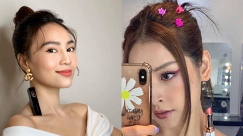 Người đẹp Việt đua trend đặt son lên xương quai xanh khoe vai