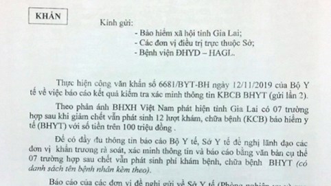 Nóng 24h qua: người đã chết vẫn có tên khám bệnh bảo hiểm y tế