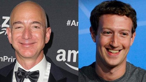 Choáng váng với số tiền ông chủ Amazon, Facebook kiếm được mỗi giờ