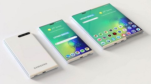Smartphone với màn hình kéo sang phải của Samsung