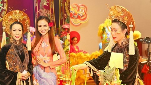 Sao Việt nô nức đến dâng hương Tổ tại Sân khấu Trịnh Kim Chi