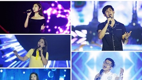 Thanh Trúc, Lý Hương, Thanh Thức, Yến Nhi và MC Quốc Bình lội ngược dòng