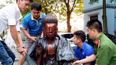 Tìm thấy tượng Phật 600 tuổi ở Hưng Yên từng bị đánh cắp