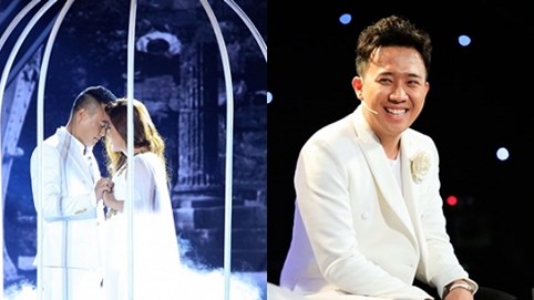 Trấn Thành “dợn” nhẹ vì bản sao Minh Tuyết suýt hôn bạn diễn trên sân khấu