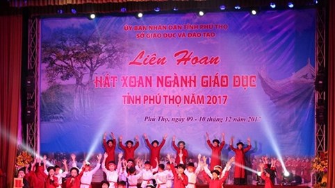 Tưng bừng “Liên hoan hát Xoan” ngành Giáo dục tỉnh Phú Thọ 2017