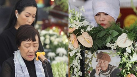 Vợ con, đồng nghiệp tiễn biệt nghệ sĩ Lê Bình