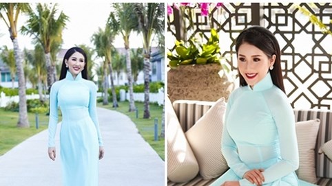 Diện áo dài, Bảo Như khoe trọn vẻ đẹp thanh lịch