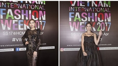 Hoàng Hạnh khoe chân dài miên man trên thảm đỏ VIFW 2017