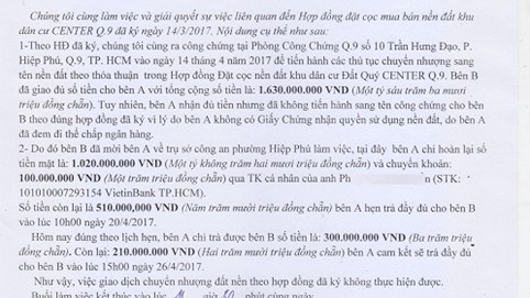 Nhiều đơn tố cáo Tổng giám đốc công ty địa ốc Đất Quý lừa dối khách hàng