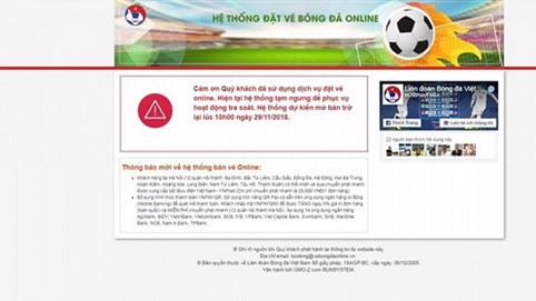 Bán vé online trận Việt Nam - Philippines đợt cuối: Lại gặp tình trạng 