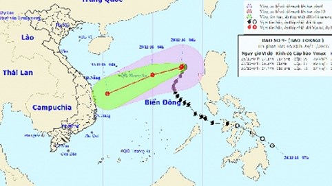Bão số 9 bẻ hướng vào bờ, sắp mưa to ở Đà Nẵng-Khánh Hòa