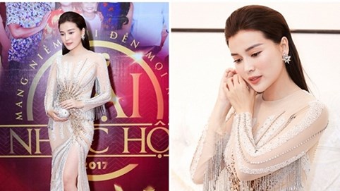 Cao Thái Hà diện váy đính 1.000 viên pha lê cao cấp