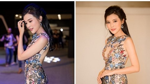 Cao Thái Hà diện váy tôn vòng 3 gợi cảm