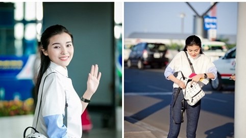 Cao Thái Hà trẻ trung khi sang Thái Lan quay hình