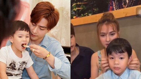 Chồng trẻ kém tuổi Thu Thủy bị nghi lén cấu tay con riêng của vợ ngay trong livestream