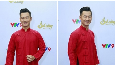 Đức Tuấn diện áo dài đỏ rực hát 