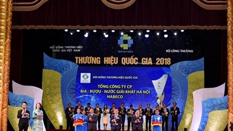 HABECO được vinh danh “Thương hiệu quốc gia” lần thứ 4 liên tiếp