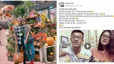 Hơn 4 ngàn lượt chia sẻ đoạn clip Hoàng Yến cover “Ông bà anh” cùng em trai