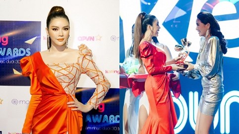 Lý Nhã Kỳ lộng lẫy trao giải cho Bích Phương