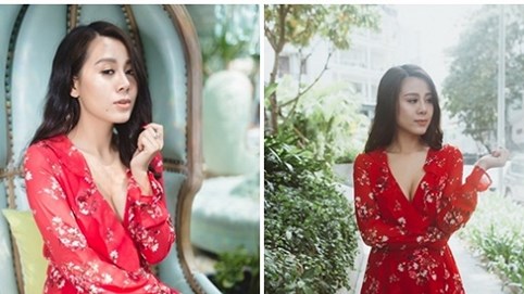 Nam Thư đẹp hút mắt giữa khu vườn xanh mát