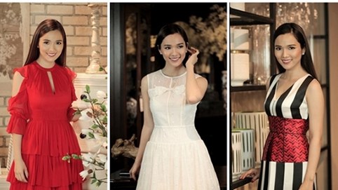 Siêu mẫu Kim Cương rạng rỡ xinh đẹp với trang phục sắc màu