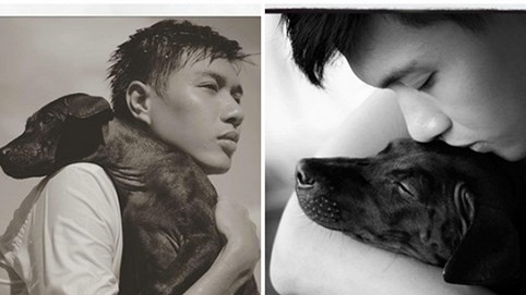 Siêu mẫu Việt Nam chụp ảnh với cún cưng