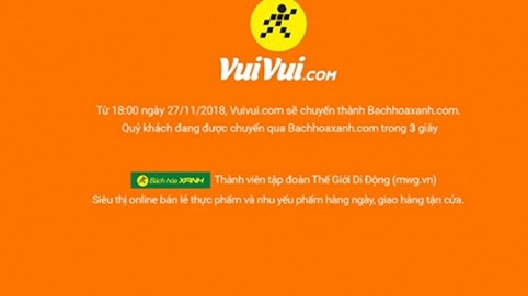 Thế Giới Di Động đóng cửa trang thương mại điện tử Vuivui.com